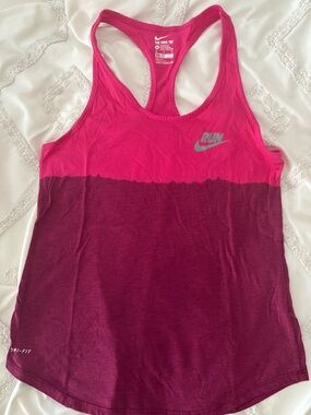 Nike Women’s Dri-FIT Run Tank Top — Bright Pink & Burgundy